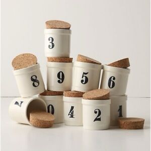 Anthropologie Numbered Spice Jars